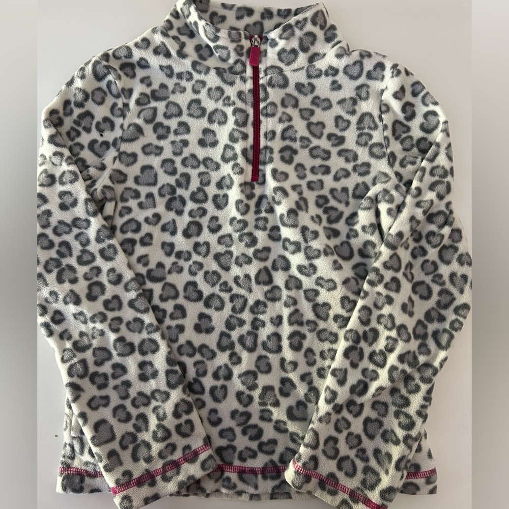 Danskin Leopard Print Fleece Pullover
